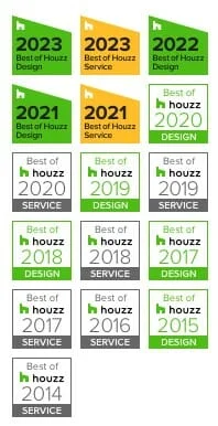 Many Best of Houzz awards since 2014