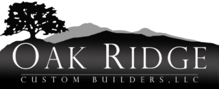 Logo for Oak Ridge Custom Builders LLC, kitchen and bath remodels, new builds and general construction duties.